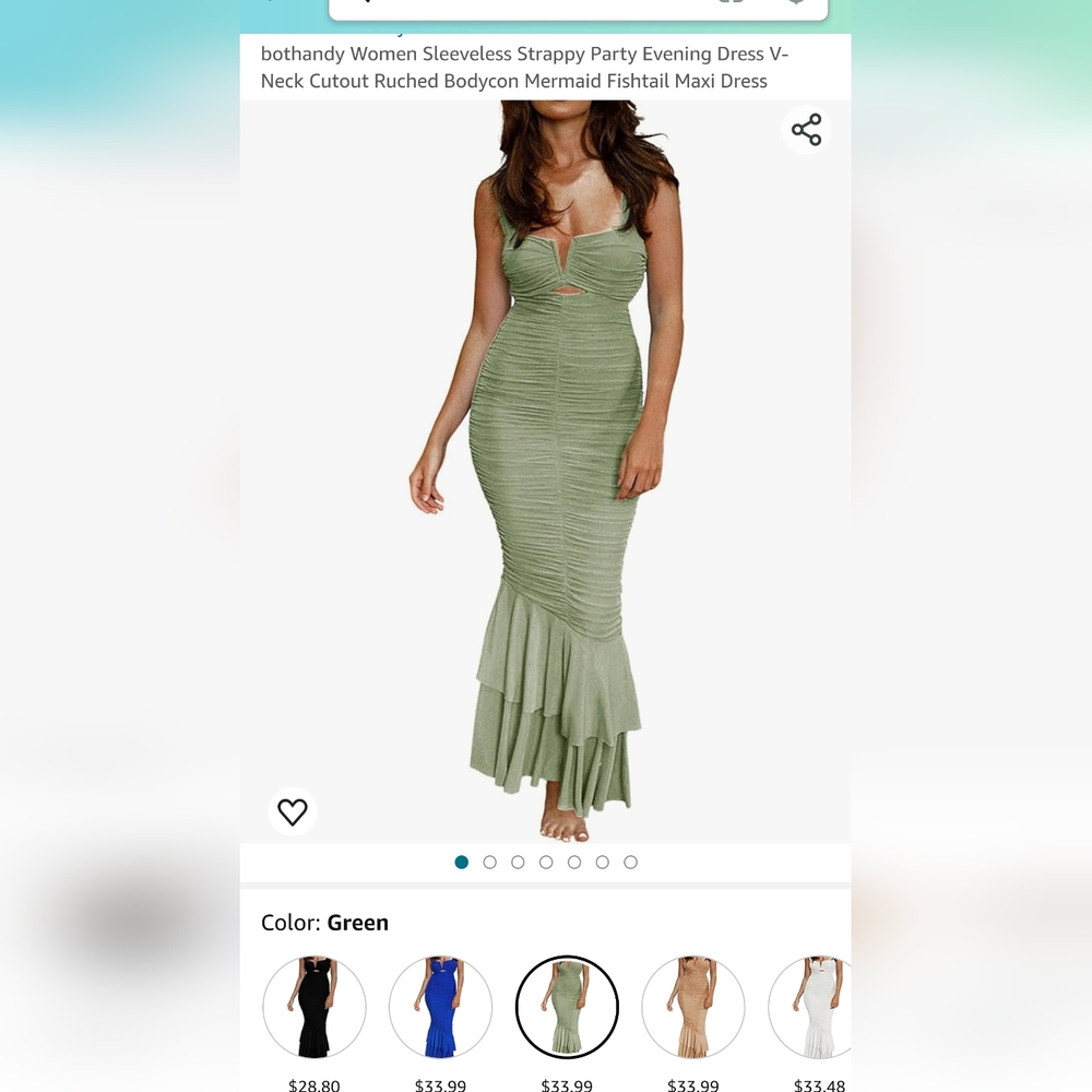 Party evening dress mermaid style